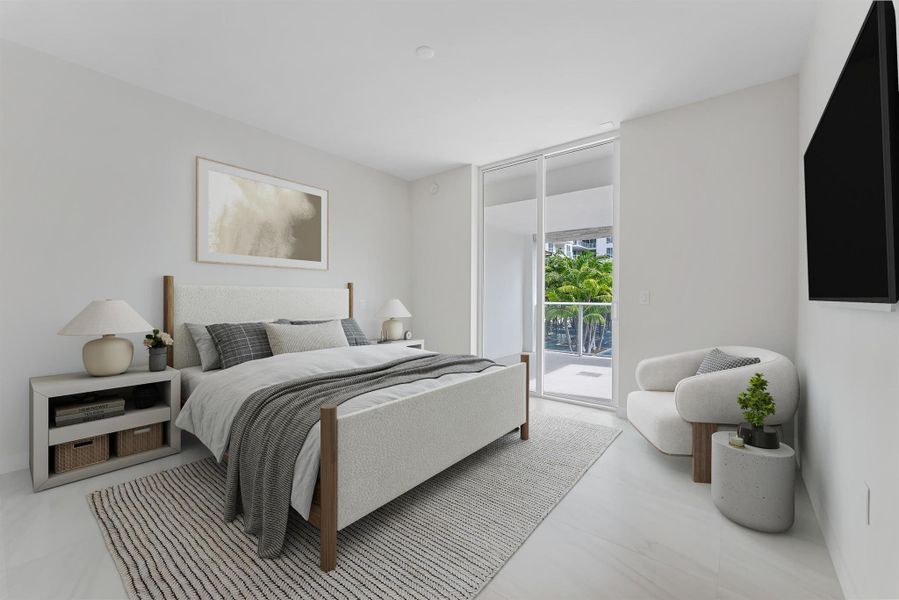 Furnished interior view inside a new home in Alina Residences, Boca Raton (Image 16).