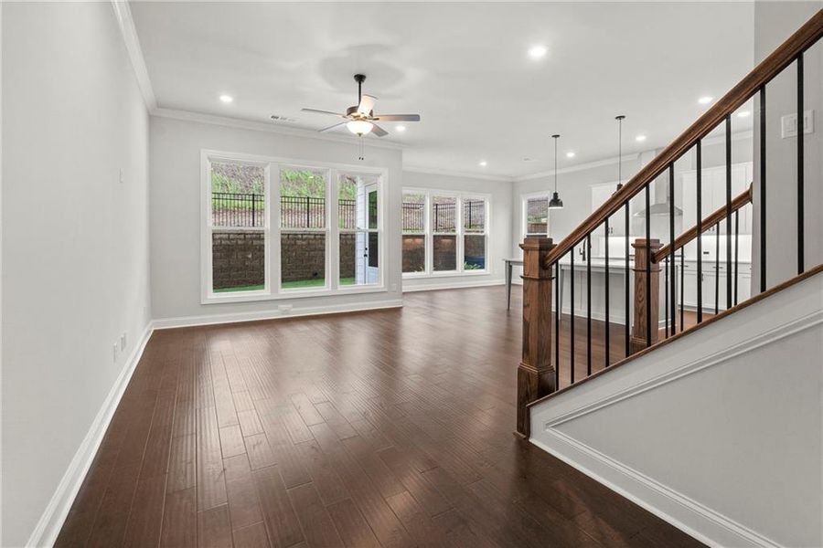 Spacious, unfurnished interior of a new home in Palisades Single Family, Cumming (Image 19). Spacious, unfurnished interior of a new home in Palisades Single Family, Cumming (Image 19).