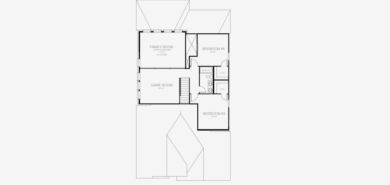 2D floor plan layout of this home in Santa Rita Ranch Tierra Rosa, Liberty Hill, TX (Image 3).
