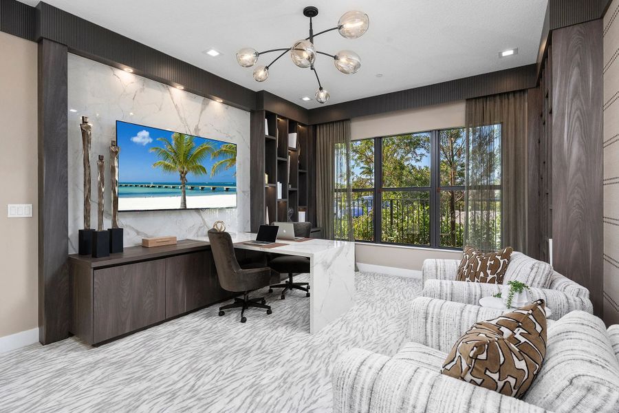 Representative furnished interior of a home built from the Celestia by GL Homes in Apex at Avenir, Palm Beach Gardens (Image 6).