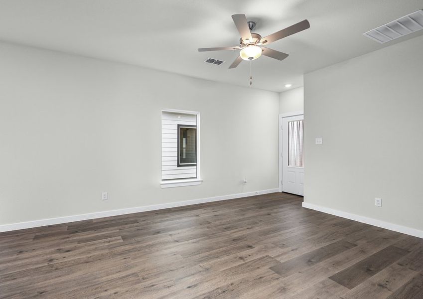The family room has windows that let in great, natural light. The family room has windows that let in great, natural light.