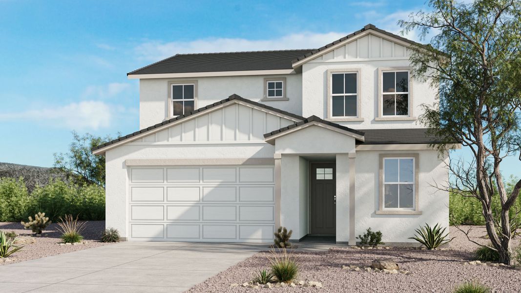 Representative exterior photo of a completed home built from the Sienna by Taylor Morrison in Saddleback, Peoria, AZ (Image 3).