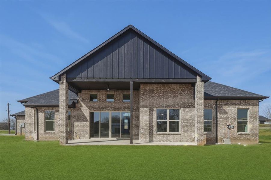 Large covered patio. Large covered patio.