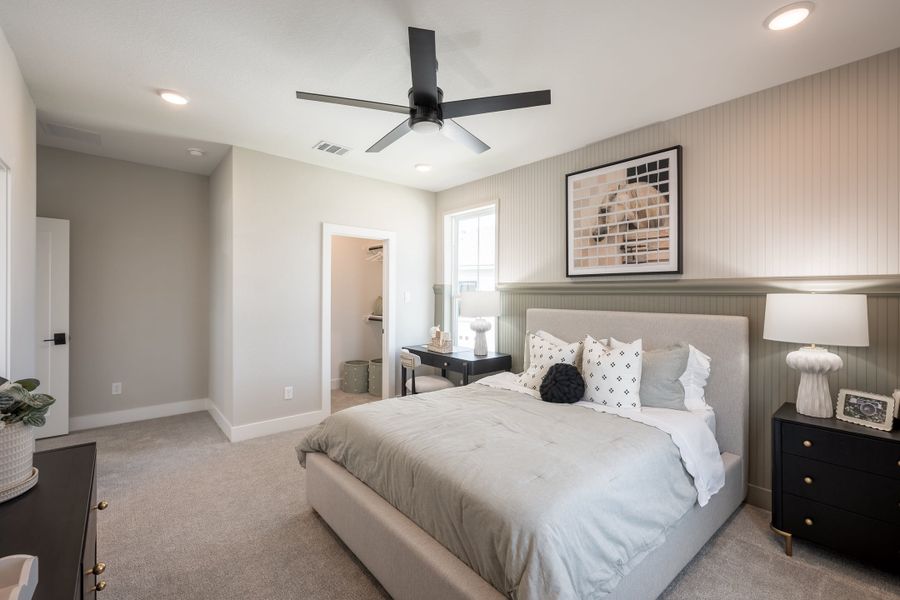 Representative furnished interior of a home built from the Camden by Tri Pointe Homes in Bridgeland, Cypress (Image 51).