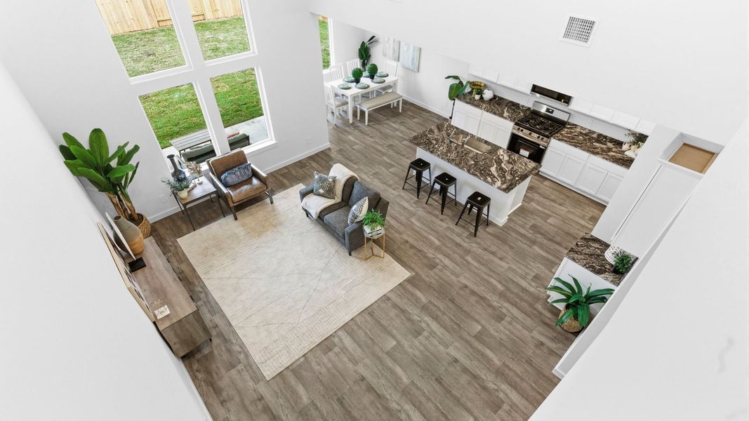 Furnished interior view inside a new home in Evergreen, Rosenberg (Image 13). Furnished interior view inside a new home in Evergreen, Rosenberg (Image 13).