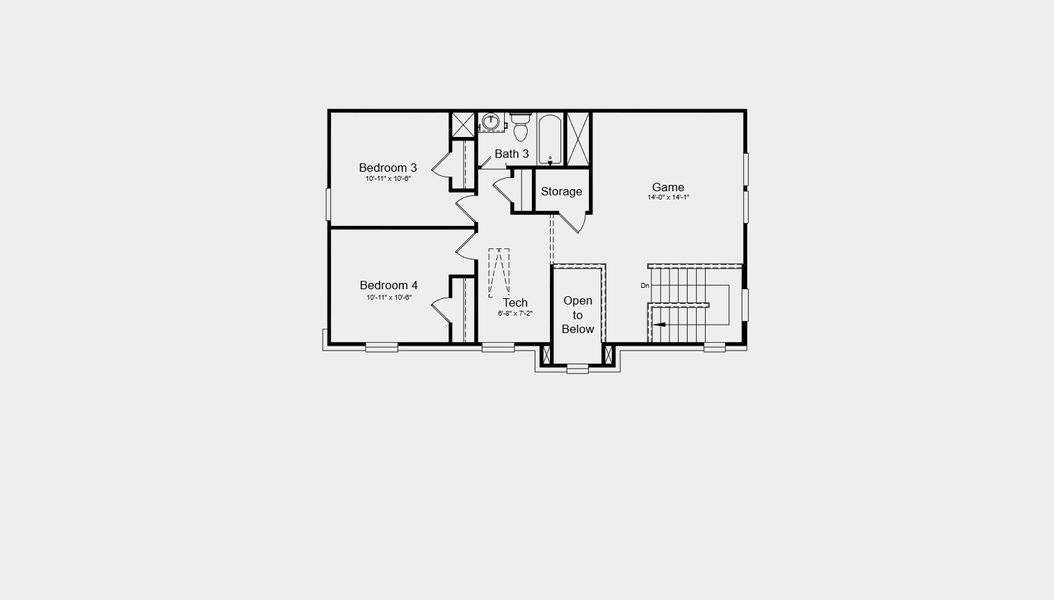 2D floor plan layout for the Georgetown by Taylor Morrison in Parks at Foster Crossing, Anna, TX (Image 5).