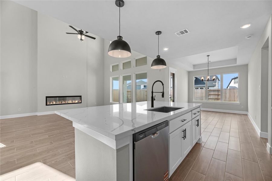 Furnished interior view inside a new home in Grange - 55', Katy (Image 4).