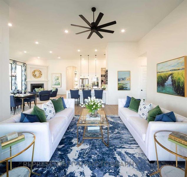 Furnished interior view inside a new home in Sandbrock Ranch, Aubrey (Image 7).