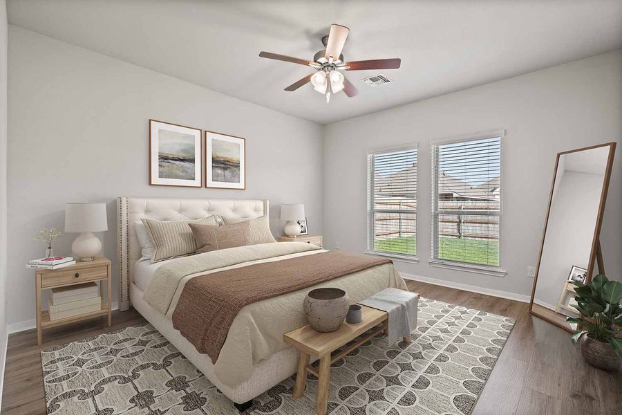 Representative furnished interior of a home built from the Fuller by Omega Builders in Southern Pointe, College Station (Image 8).