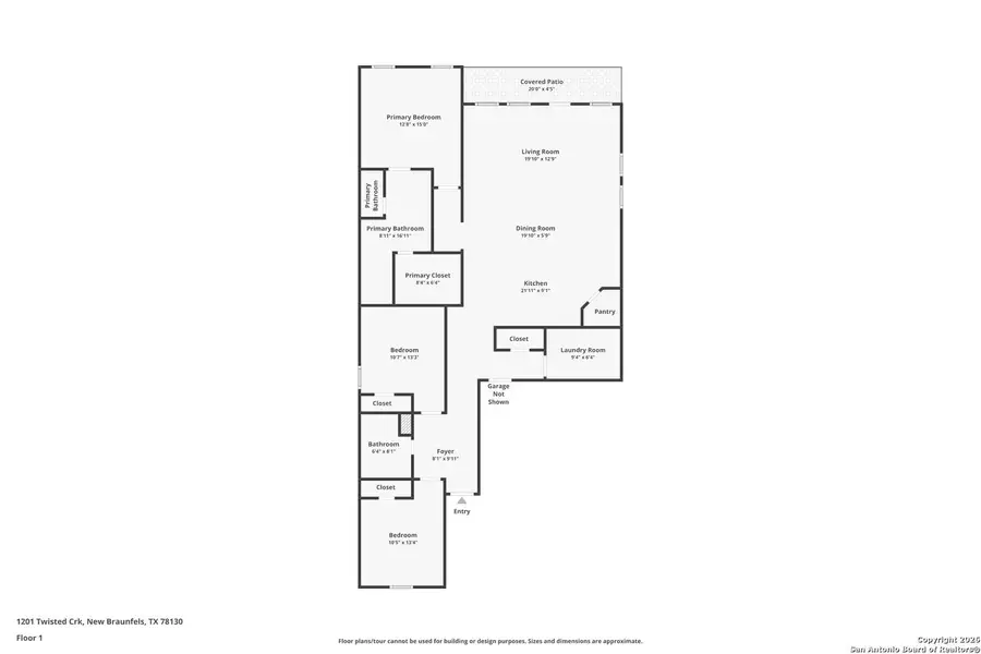 2D floor plan layout of this home in Parkside: Coastline Collection, New Braunfels, TX (Image 3).