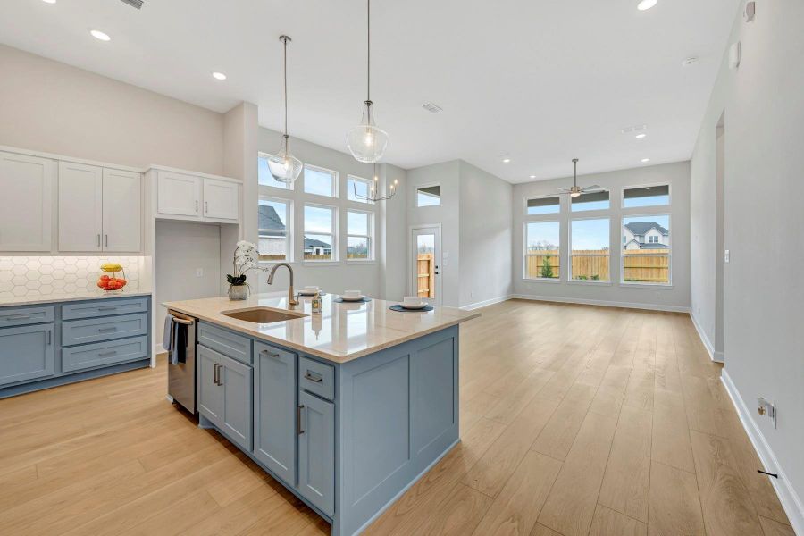 Furnished interior view inside a new home in Grange 45' Homesites, Katy (Image 9).