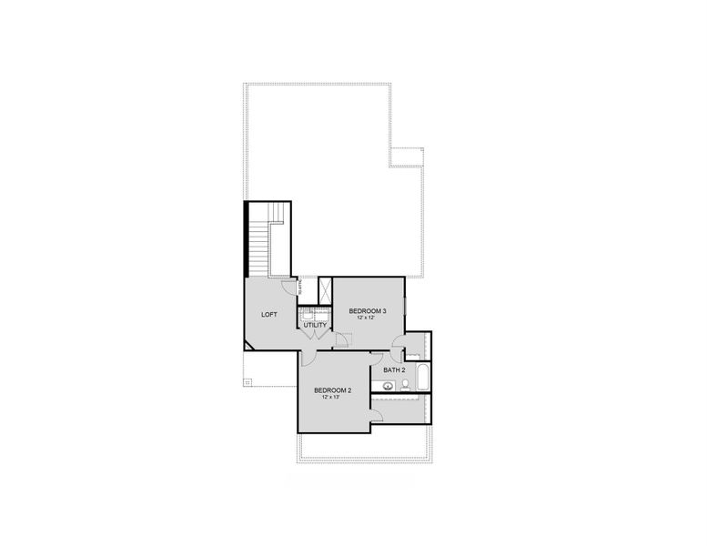 2D floor plan layout of this home in Lake Conroe Area Homes, Montgomery, TX (Image 3).