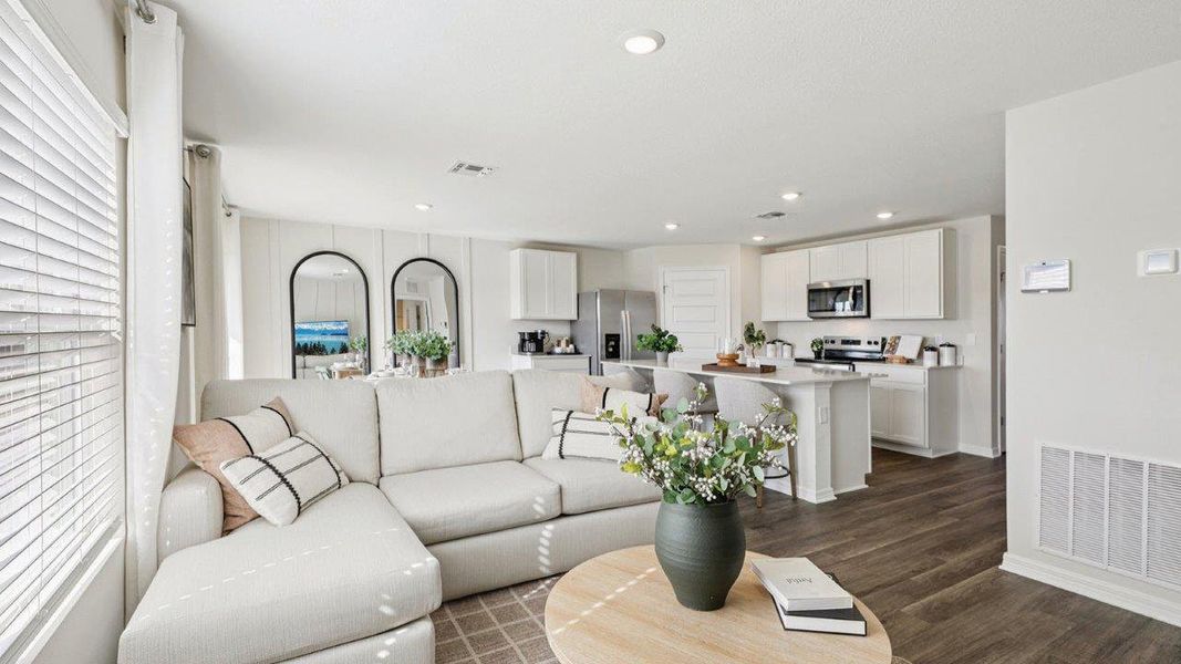 Furnished interior view inside a new home in Leoma's Landing, Lake Wales (Image 8). Furnished interior view inside a new home in Leoma's Landing, Lake Wales (Image 8).