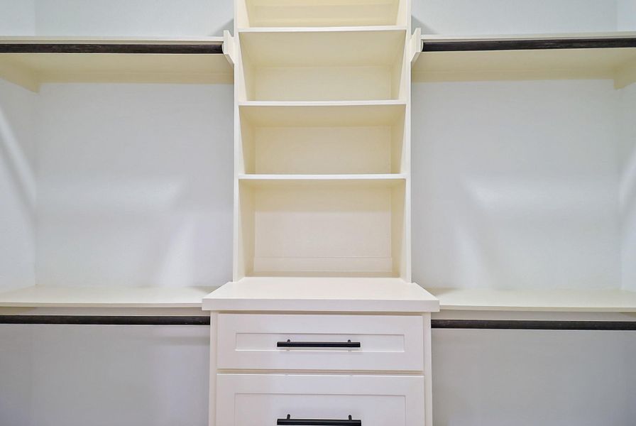 Built in dresser in secondary bedrooms