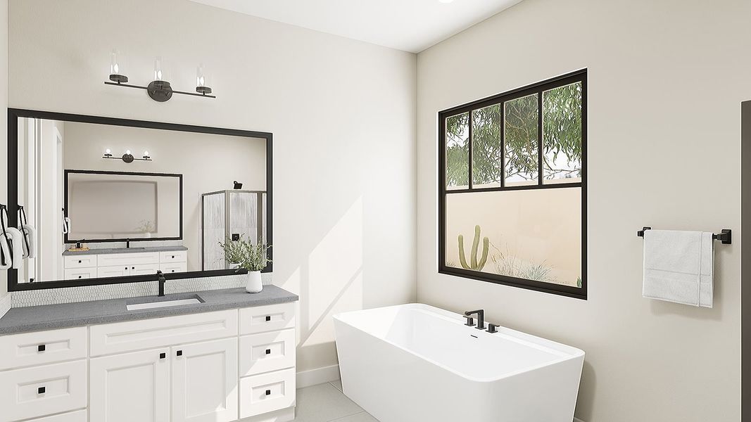 Representative furnished interior of a home built from the Aurora Plan 9001 by Tri Pointe Homes in Emberly, Queen Creek (Image 10).