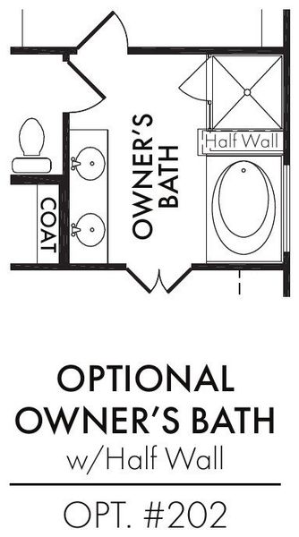 Master Bath – Tub Shower 1/2 Wall Master Bath – Tub Shower 1/2 Wall