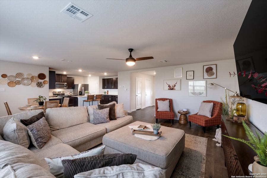 Furnished interior view inside a new home in Red River Ranch, Cibolo (Image 4). Furnished interior view inside a new home in Red River Ranch, Cibolo (Image 4).
