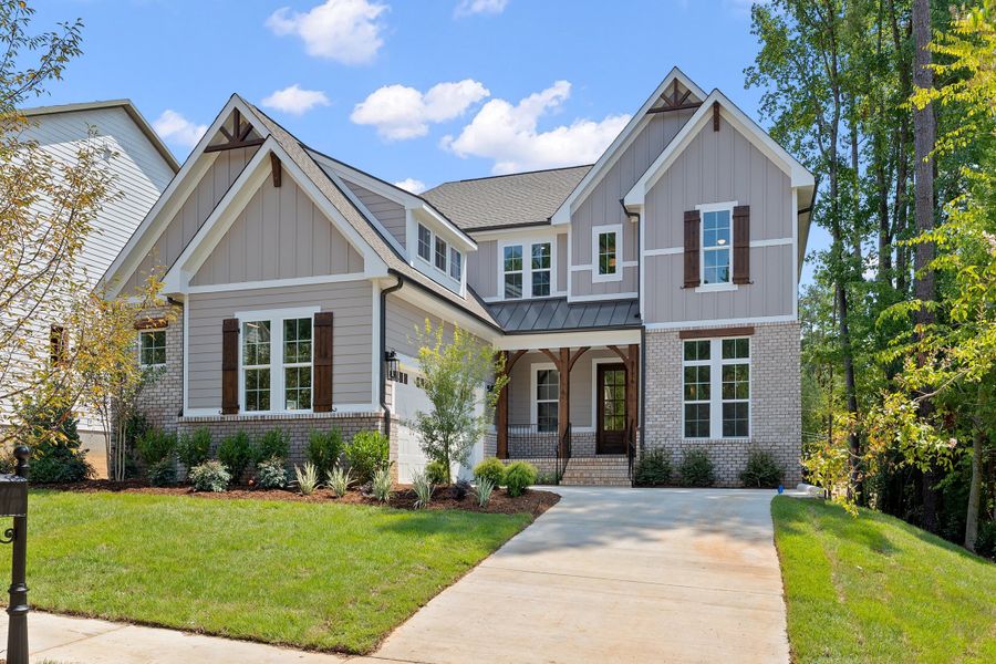 Representative exterior photo of a completed home built from the The Emerson by RobuckHomes in Stonehenge, Raleigh, NC (Image 33).