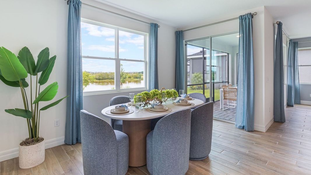 Representative furnished interior of a home built from the DENHAM by D.R. Horton in Lakes of Mount Dora, Mount Dora (Image 12).