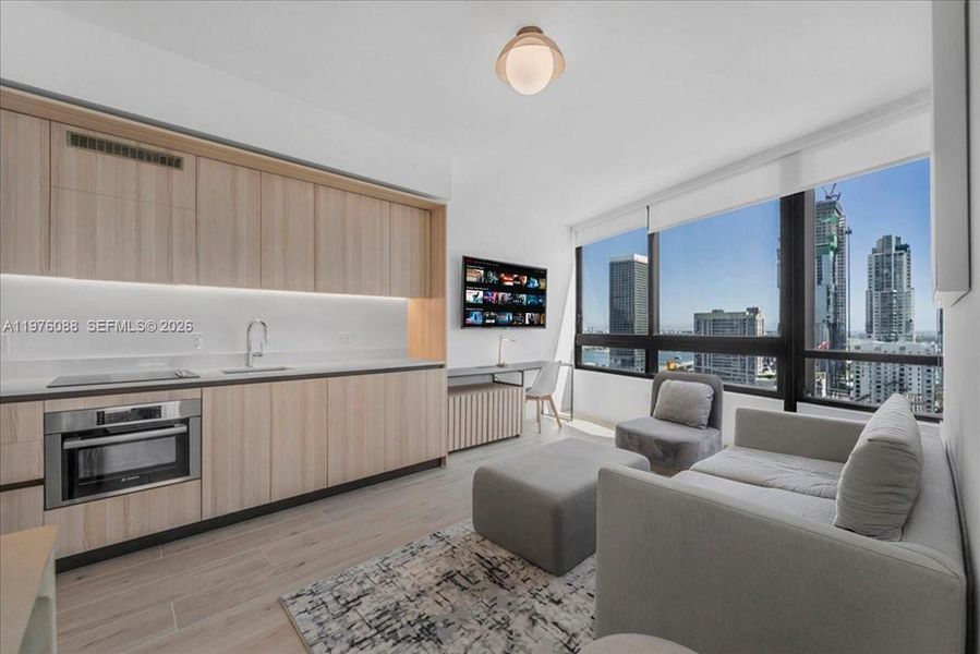 Furnished interior view inside a new home in , Miami (Image 16).