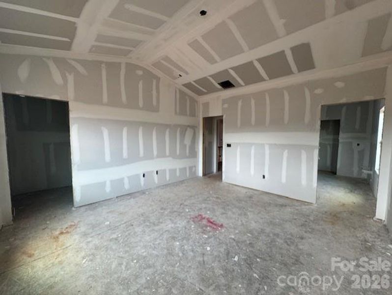 Primary Bedroom with vaulted ceilings