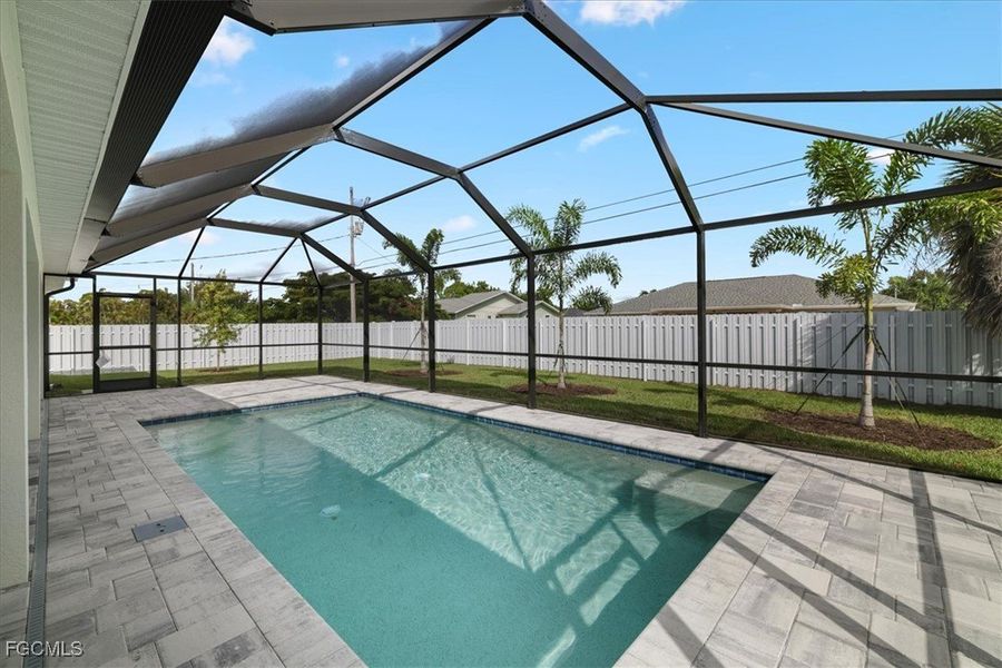 Exterior details and patio area of a home in Cape Coral, Cape Coral (Image 21).
