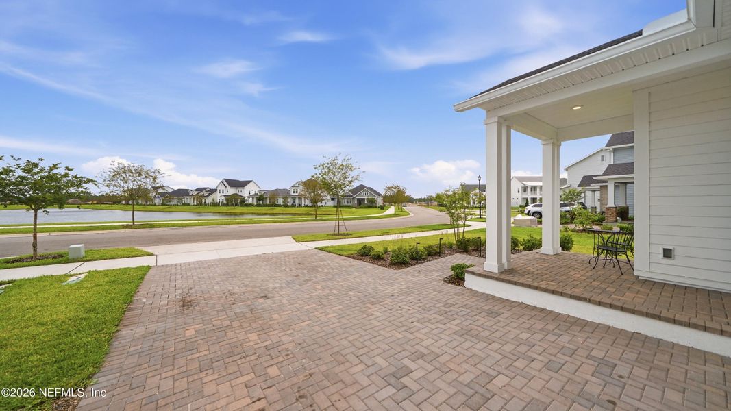Exterior details and patio area of a home in Seven Pines 40' Front Entry, Jacksonville (Image 30).