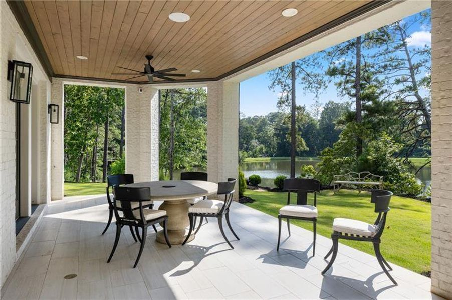 Exterior details and patio area of a home in Manor Estates, Alpharetta (Image 28).