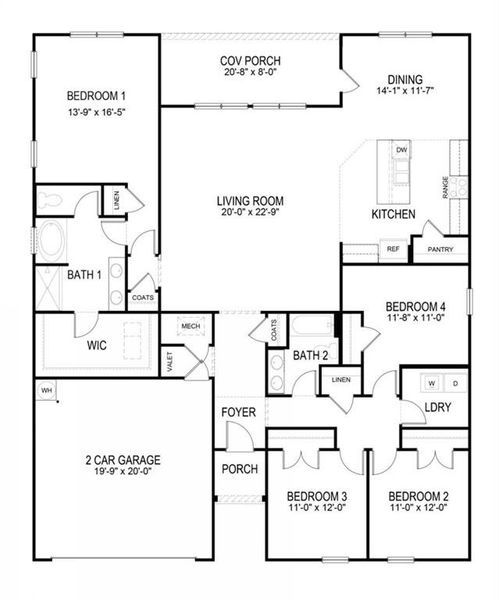 2D floor plan layout of this home in Lost Creek, Dallas, GA (Image 2). 2D floor plan layout of this home in Lost Creek, Dallas, GA (Image 2).