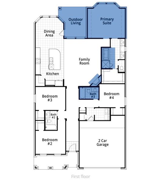 2D floor plan layout of this home in Dove Hollow, Waxahachie, TX (Image 3). 2D floor plan layout of this home in Dove Hollow, Waxahachie, TX (Image 3).
