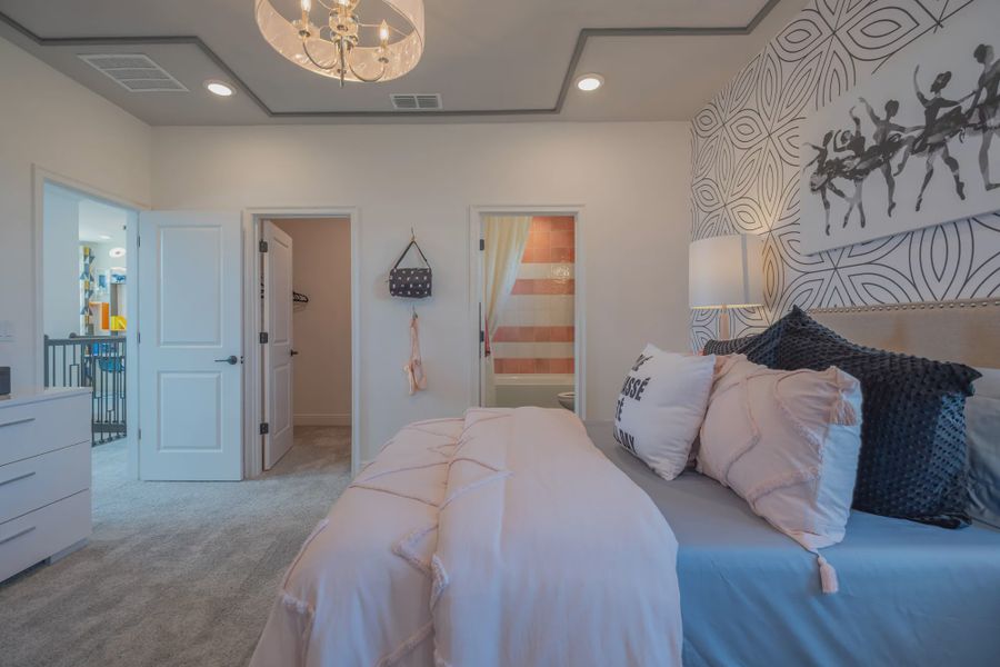 Representative furnished interior of a home built from the Rosemary by Jones Homes USA in Havenfield at Crossprairie, St. Cloud (Image 6).