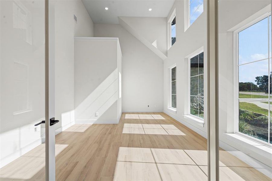 View of unfurnished sunroom View of unfurnished sunroom