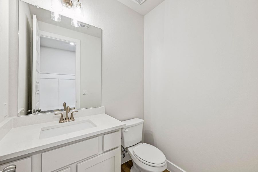 Furnished interior view inside a new home in Santa Rita Ranch - 60', Liberty Hill (Image 18). Furnished interior view inside a new home in Santa Rita Ranch - 60', Liberty Hill (Image 18).