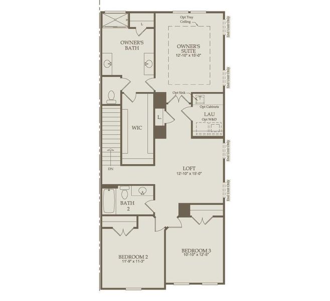 2D floor plan layout of this home in Ansley Towns, Cumming, GA (Image 5).