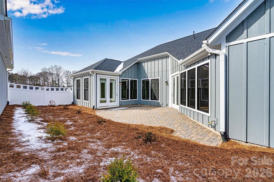 Exterior details and patio area of a home in The Courtyards at Lake Davidson, Mooresville (Image 28).