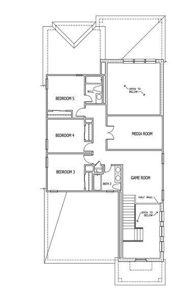 2D floor plan layout of this home in University Heights, Round Rock, TX (Image 6).