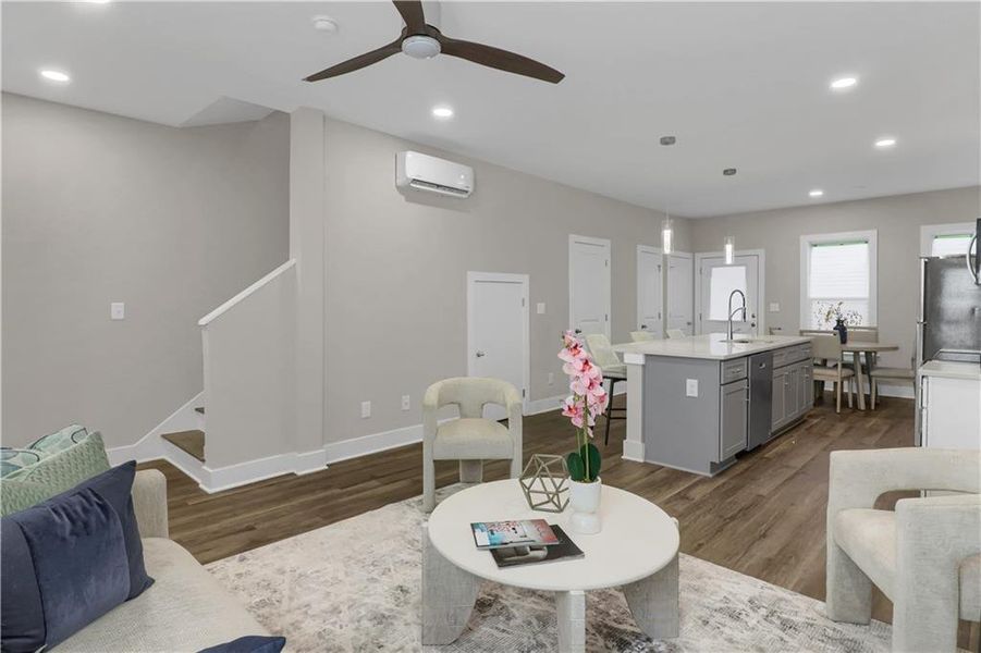 Furnished interior view inside a new home in , Atlanta (Image 3).