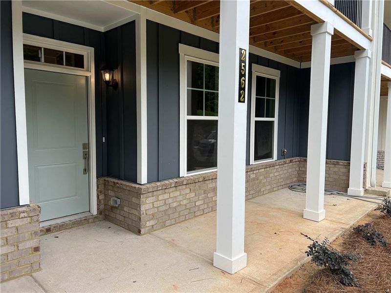 Exterior details and patio area of a home in The Park at Gainesville Township, Gainesville (Image 3). Exterior details and patio area of a home in The Park at Gainesville Township, Gainesville (Image 3).
