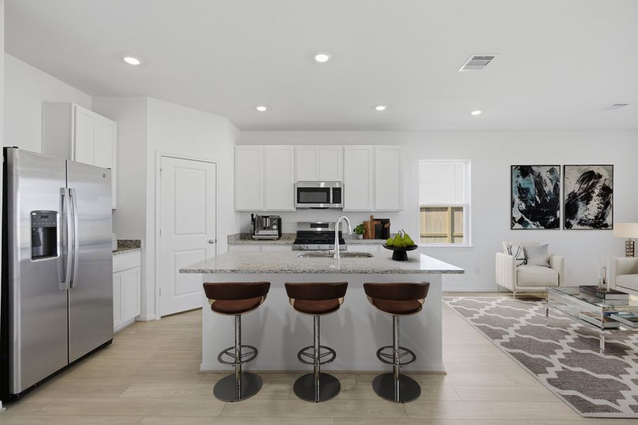 Representative furnished interior of a home built from the Barrett by Taylor Morrison in Bridge Creek 45s and 50s, Cypress (Image 4).