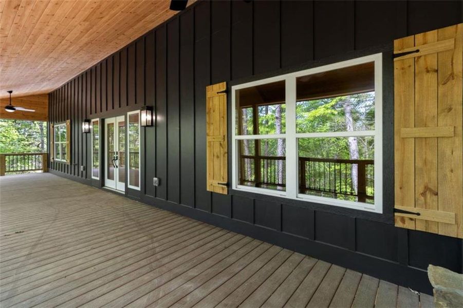 Exterior details and patio area of a home in , Ellijay (Image 28).