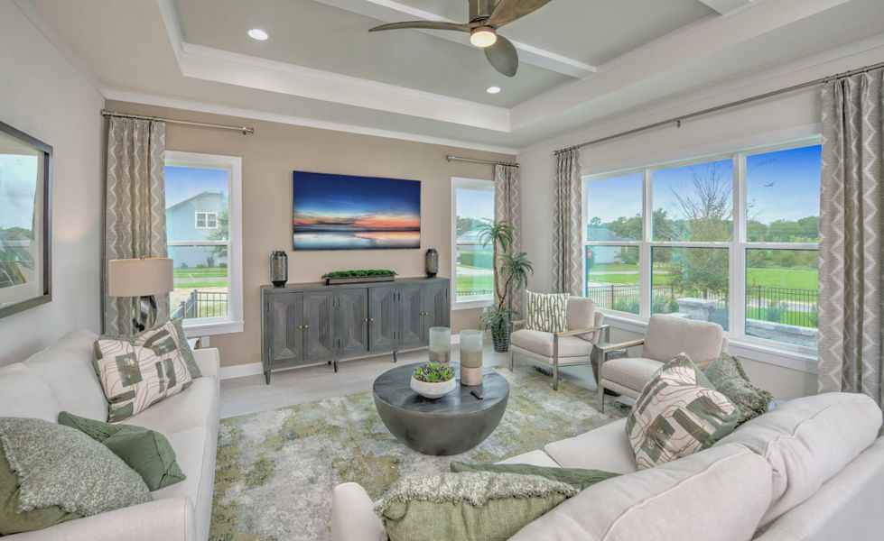 Furnished interior view inside a new home in Oakmont, Gainesville (Image 7). Furnished interior view inside a new home in Oakmont, Gainesville (Image 7).