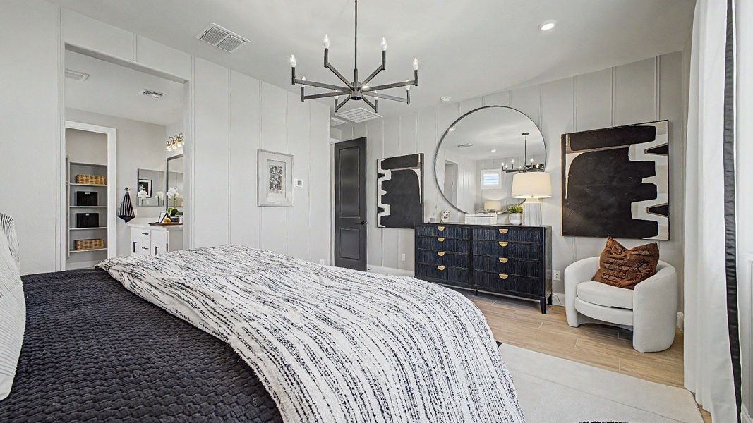 Relaxing, neutral-colored primary suite quick move-in new home by DRB Homes at Saguaro Hills at Vistancia, 32407 N 123rd Dr. Relaxing, neutral-colored primary suite quick move-in new home by DRB Homes at Saguaro Hills at Vistancia, 32407 N 123rd Dr.