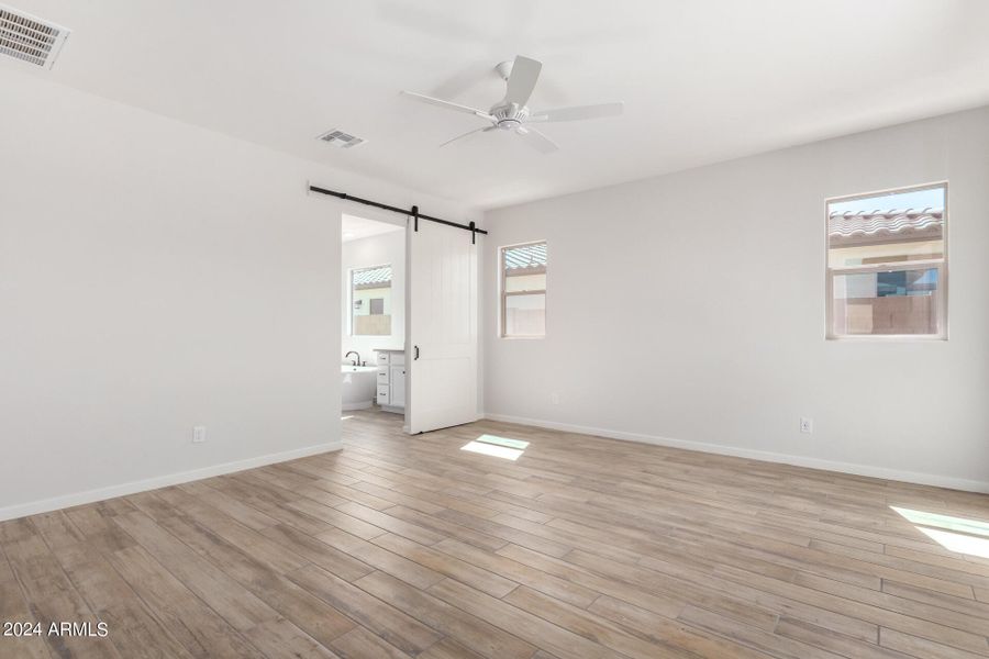 Barndoor at Master Bedroom