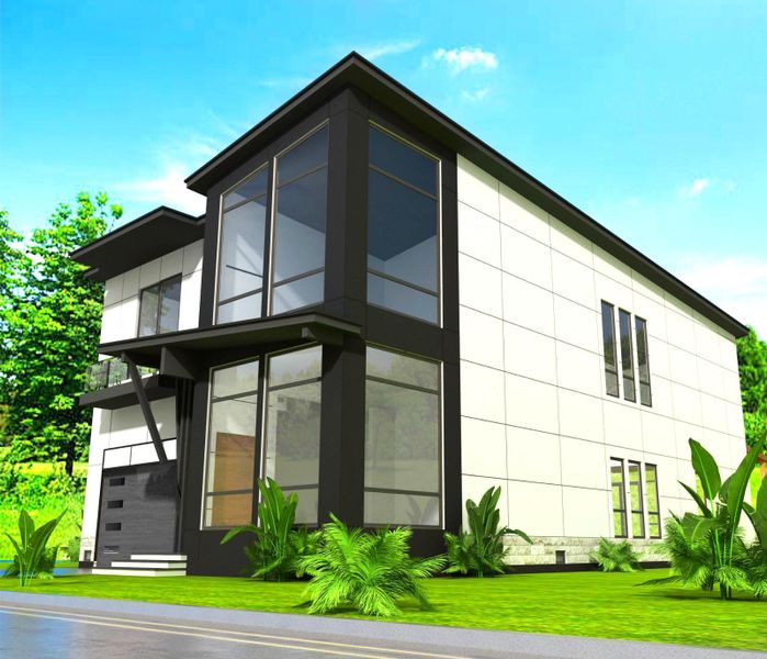 Exterior rendering of this home design in , Houston, TX (Image 6).