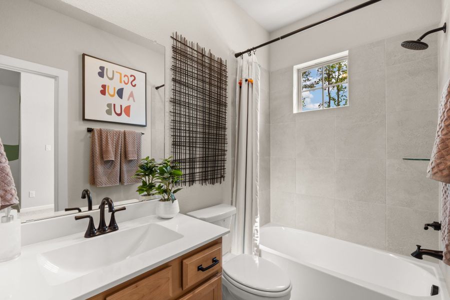 Furnished interior view inside a new home in The Woodlands Hills, Willis (Image 13).