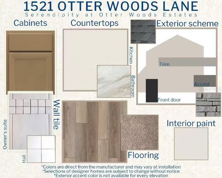 Sample of building materials used in homes in Otter Woods Estates, Auburndale (Image 3). Sample of building materials used in homes in Otter Woods Estates, Auburndale (Image 3).