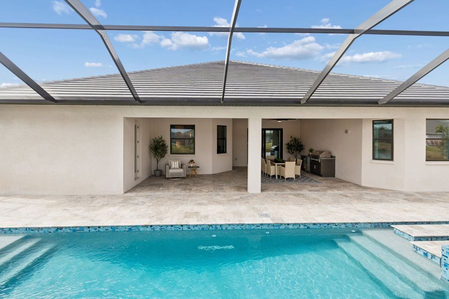 Exterior details and patio area of a home in River Preserve Estates, Parrish (Image 32).