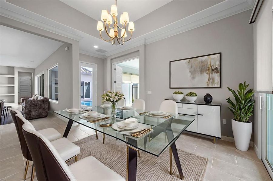 Furnished interior view inside a new home in Hampton Green at Providence, Davenport (Image 16).