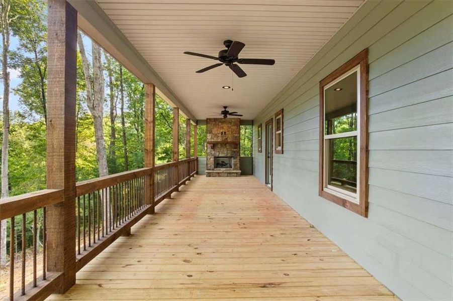 Exterior details and patio area of a home in , Ellijay (Image 22).