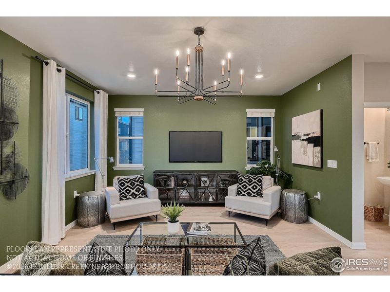 Furnished interior view inside a new home in Baseline, Broomfield (Image 9).